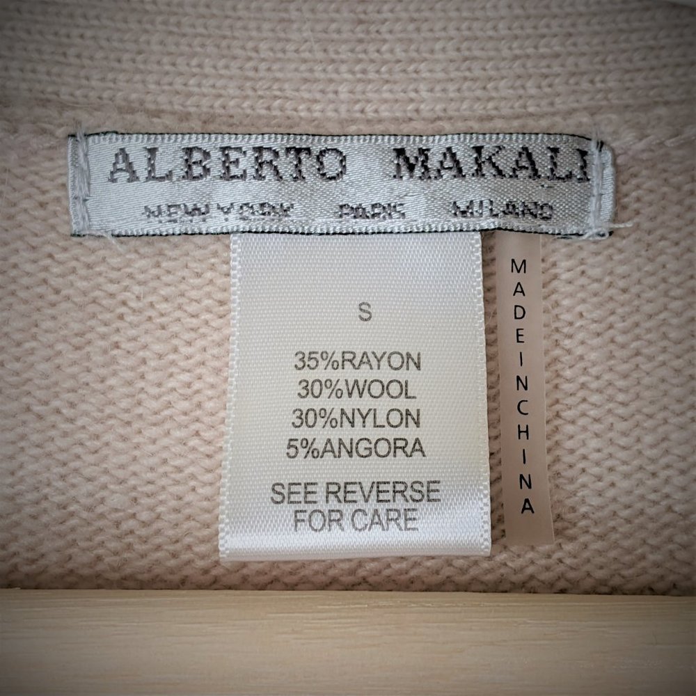 ALBERTO MAKALI Snowflake Cardigan Small NEVER WORN - Picture 7 of 7